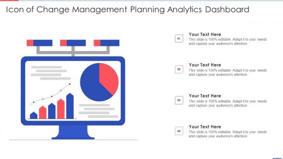 Icon Of Change Management Planning Analytics Dashboard