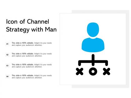 Icon of channel strategy with man