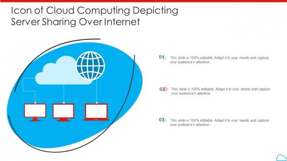 Icon Of Cloud Computing Depicting Server Sharing Over Internet
