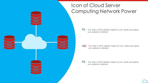 Icon Of Cloud Server Computing Network Power