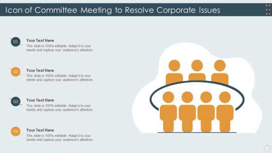 Icon Of Committee Meeting To Resolve Corporate Issues