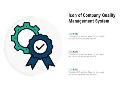 Icon of company quality management system