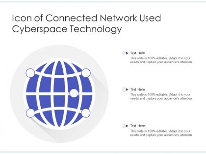 Icon of connected network used cyberspace technology