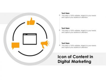 Icon of content in digital marketing