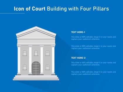 Icon of court building with four pillars