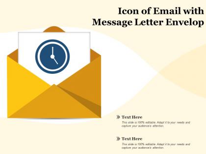 Icon of email with message letter envelop