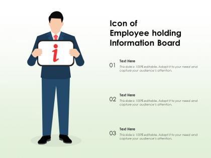 Icon of employee holding information board