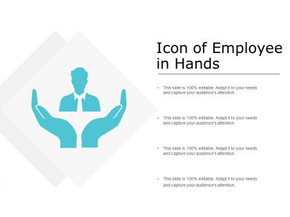Icon of employee in hands