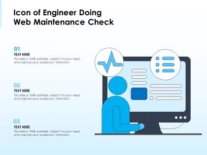 Icon of engineer doing web maintenance check