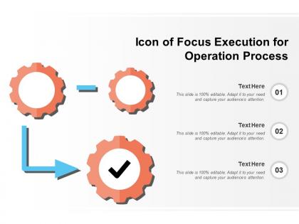 Icon of focus execution for operation process