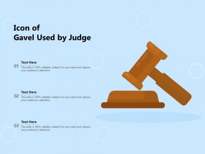 Icon of gavel used by judge