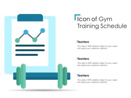 Icon of gym training schedule