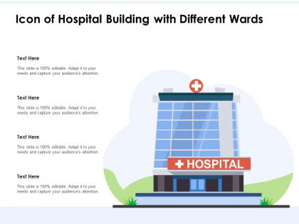 Icon of hospital building with different wards