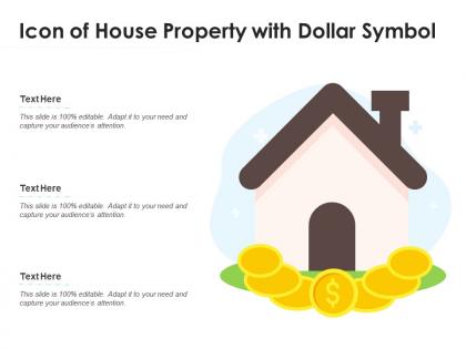 Icon of house property with dollar symbol