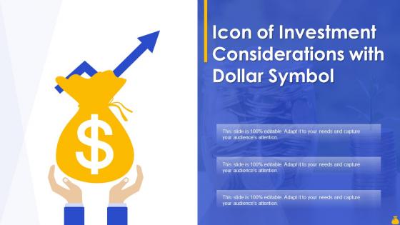 Icon Of Investment Considerations With Dollar Symbol