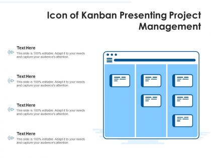 Icon of kanban presenting project management