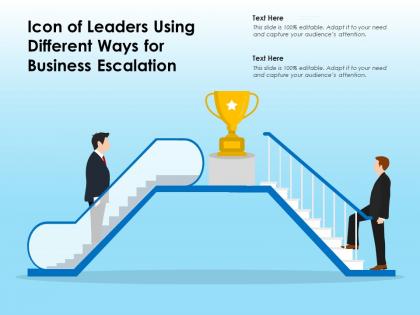 Icon of leaders using different ways for business escalation