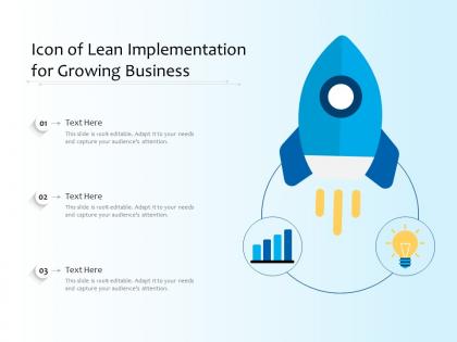 Icon of lean implementation for growing business