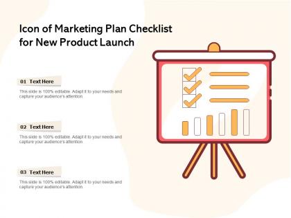 Icon of marketing plan checklist for new product launch