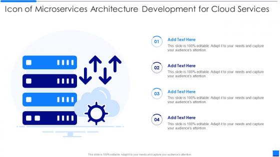 Icon Of Microservices Architecture Development For Cloud Services