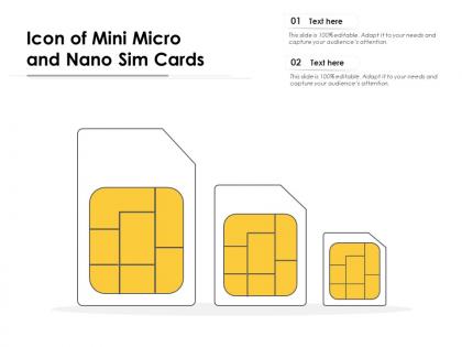 Icon of mini micro and nano sim cards