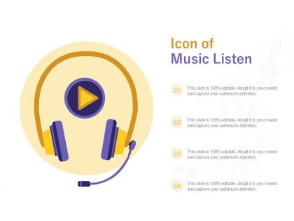 Icon of music listen