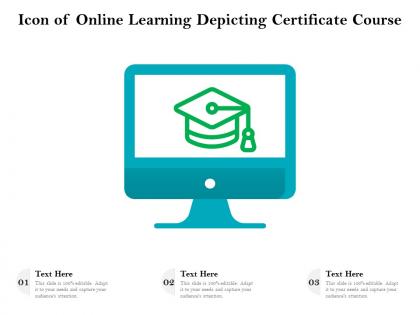 Icon of online learning depicting certificate course