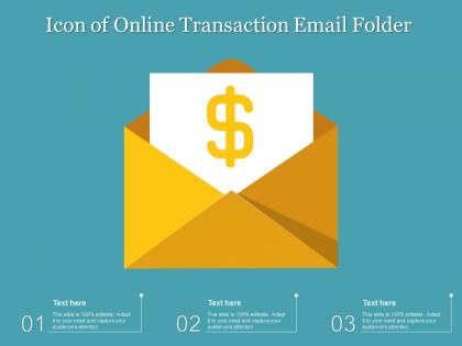 Icon of online transaction email folder