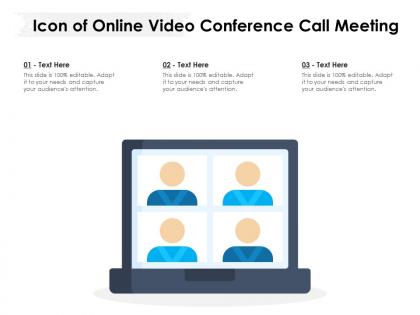 Icon of online video conference call meeting