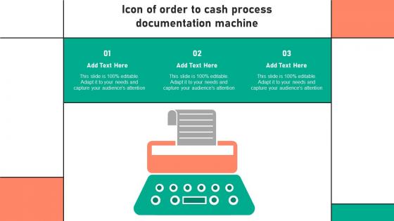 Icon Of Order To Cash Process Documentation Machine