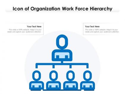 Icon of organization work force hierarchy