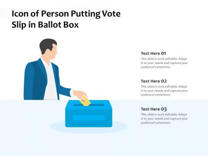 Icon of person putting vote slip in ballot box