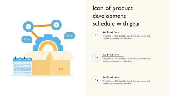Icon Of Product Development Schedule With Gear
