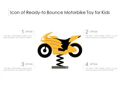 Icon of ready to bounce motorbike toy for kids