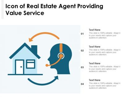 Icon of real estate agent providing value service