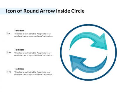 Icon of round arrow inside circle