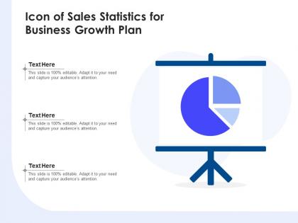 Icon of sales statistics for business growth plan