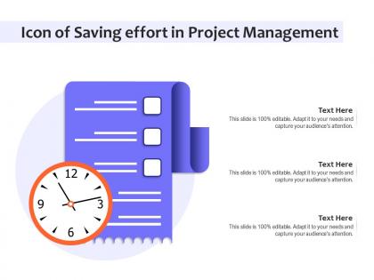 Icon of saving effort in project management