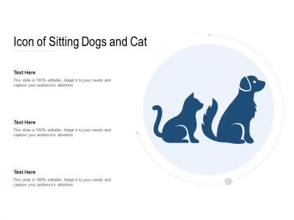 Icon of sitting dogs and cat