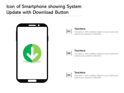 Icon of smartphone showing system update with download button