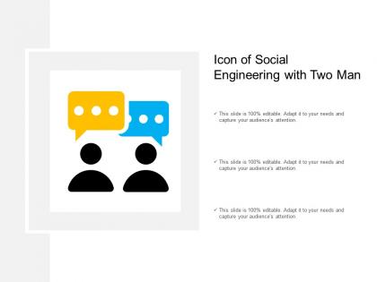 Icon of social engineering with two man