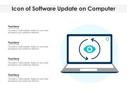 Icon of software update on computer