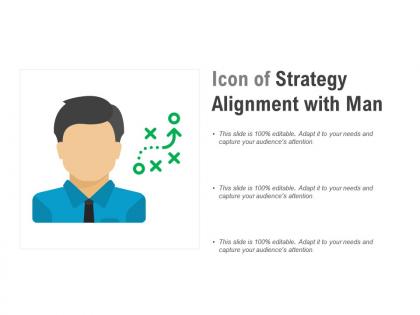 Icon of strategy alignment with man