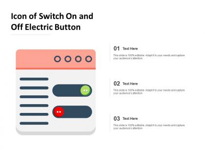 Icon of switch on and off electric button