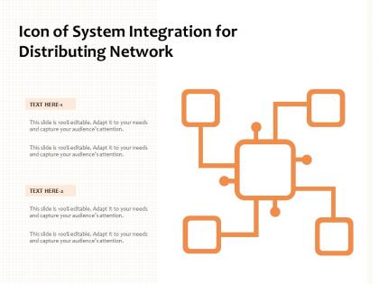Icon of system integration for distributing network