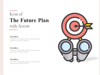 Icon of the future plan with arrow
