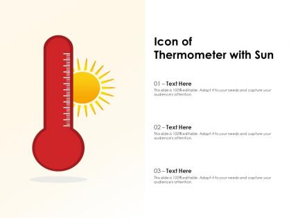 Icon of thermometer with sun
