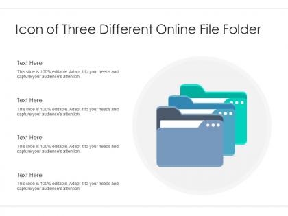 Icon of three different online file folder