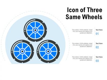 Icon of three same wheels