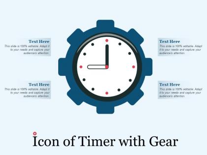 Icon of timer with gear